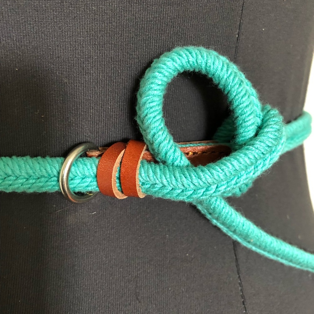 J.Crew Turquoise Braided Belt